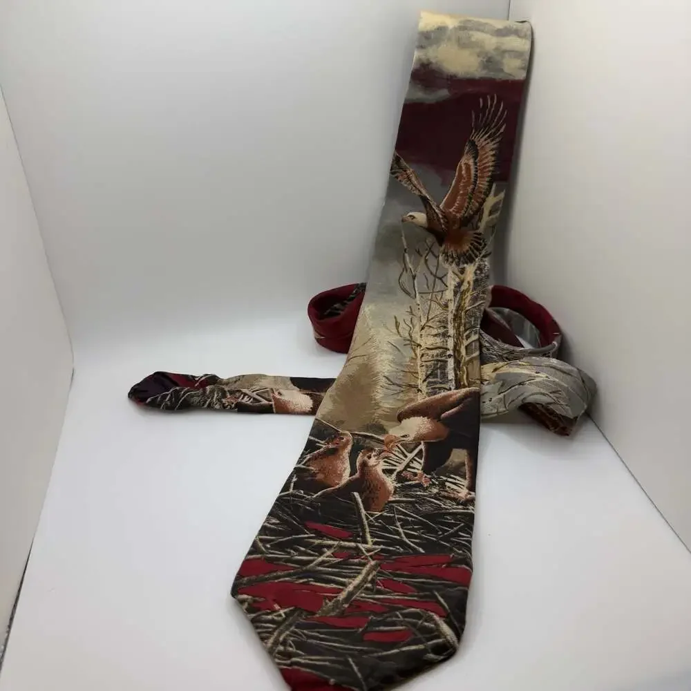 Ducks Unlimited Endangered Species 'The Nesting Call' Bald Eagle Silk Necktie